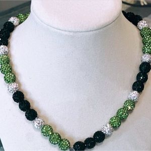 EAGLES 💎Rhinestone Studded Clay Bead Necklaces 💎CUSTOM made to order